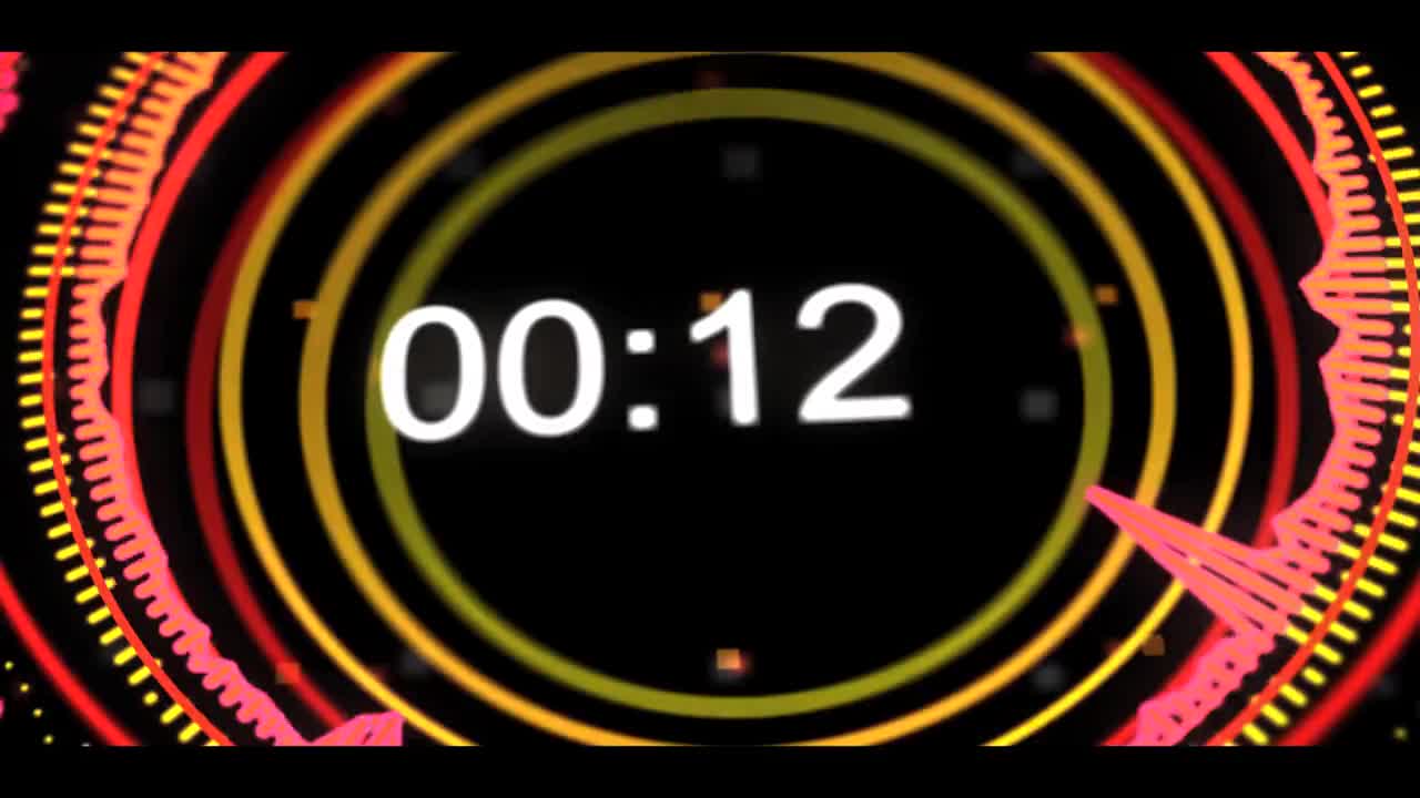 Fashion dynamic 2 minutes countdown video material