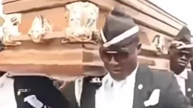 funny videos - Dancing with the coffin if you laugh, restart video 20