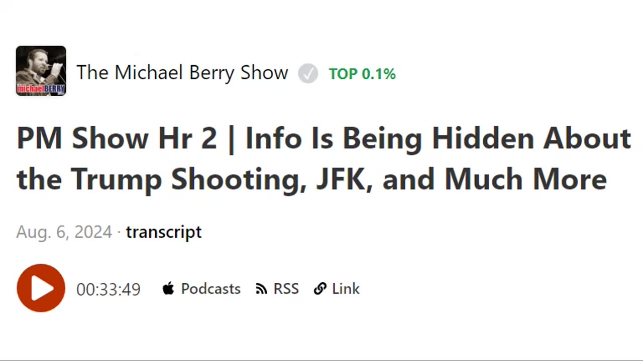 Info is Being Hid about the Shooting - Michael Berry Show