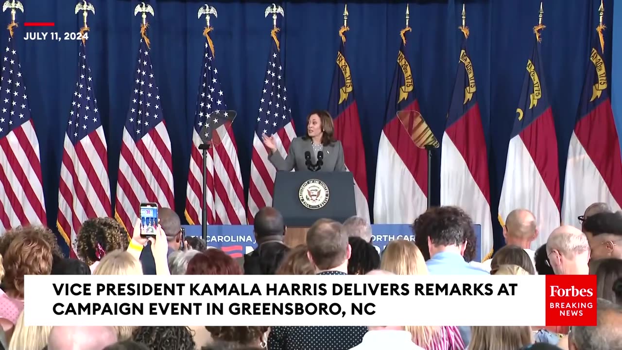 JUST IN- Kamala Harris Gives Campaign Speech In North Carolina As Calls For Biden To Drop Out Grow