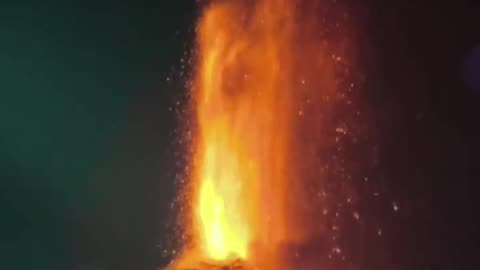 Mount Etna Erupts With Geyser of Lava Lighting Up the Sicilian Night Sky