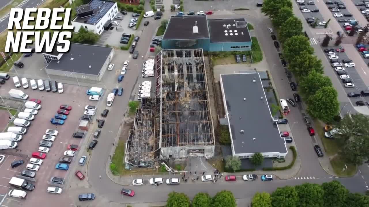 Aftermath of the Bill Gates supermarket fire in the Netherlands. What a shame.