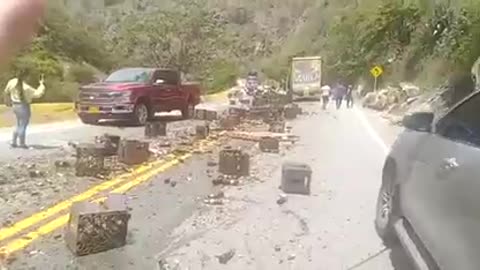 Accidente en la vía a San Gil