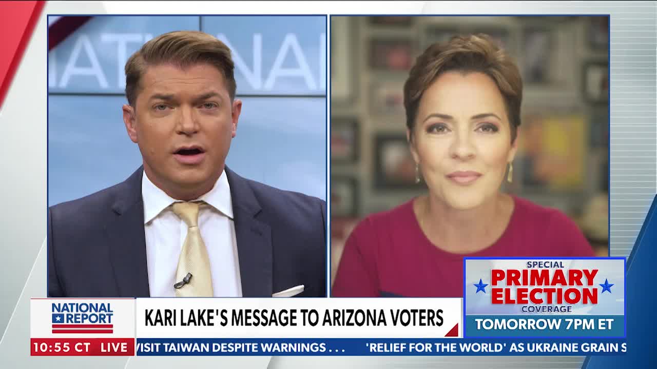 WATCH: Trump-Endorsed Kari Lake Joins National Report Ahead of Arizona's Primary Election