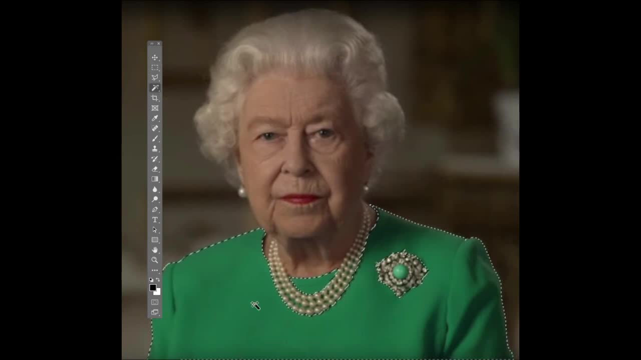 Queen green screen dress edit