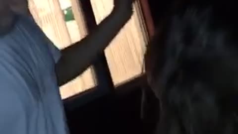 Music beer can keeps getting slammed against guys head