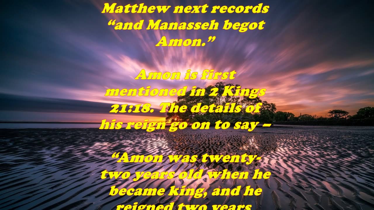 The Book of Matthew 1:10 - Daily Bible Verse Commentary