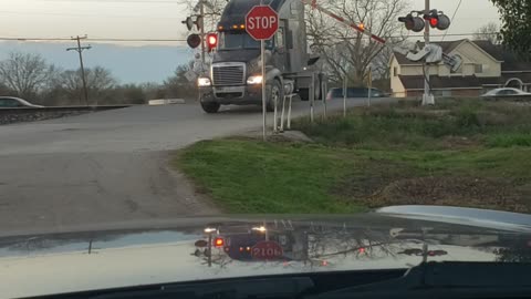 Truck Stuck on Tracks Slammed by Train