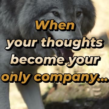 When your thoughts become your only company...