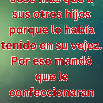 "El Amor Especial de Jacob por José" Génesis 37:3.#shorts #shortsvideo #youtube #youtubeshorts #yt