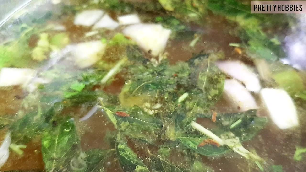 Roasted green chili raw rasam
