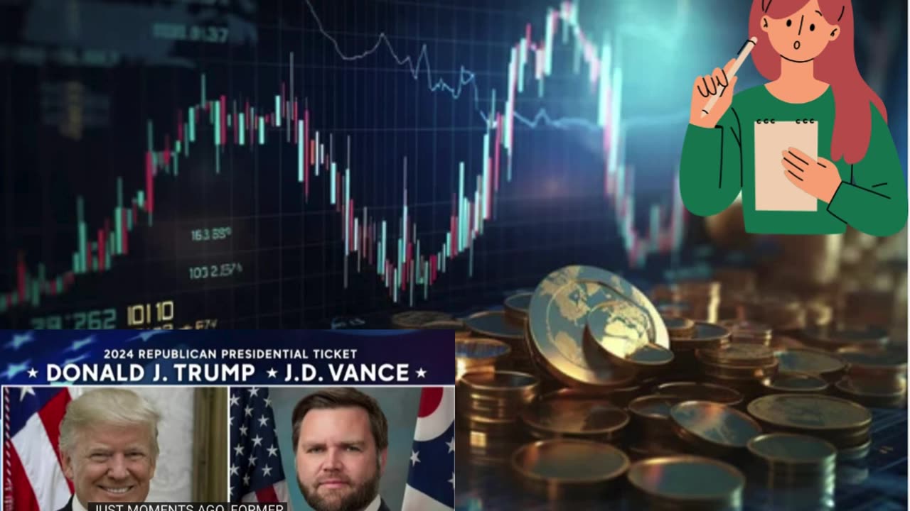 #stockmarket reactions after the #donaldtrump #jdvance #presidential ticket crystallized🇺🇸💸 #maga #us