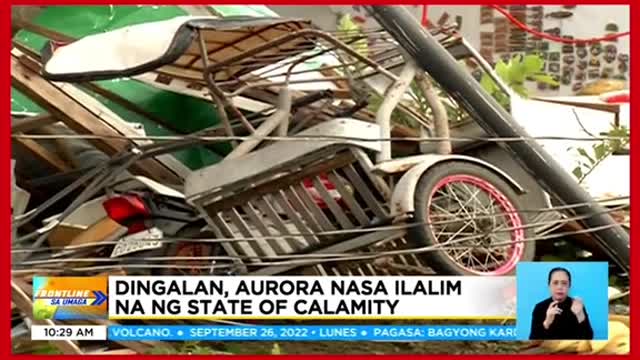 Dingalan, Aurora, isinailalim sa state of calamity