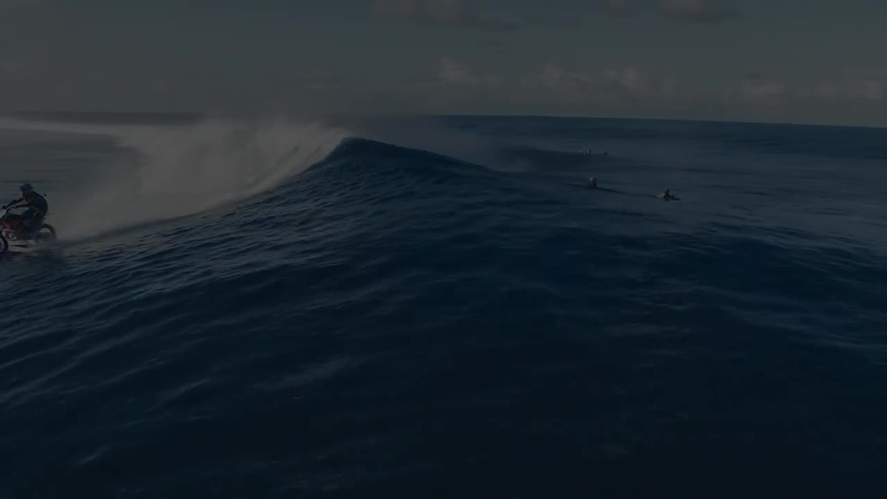 riding a motorcycle on water