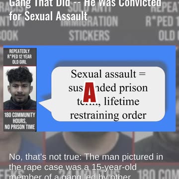 Fact Check: Man in Meme Did NOT Rape 12-Year-Old; Part of Gang That Did -- Sexual Assault Convict