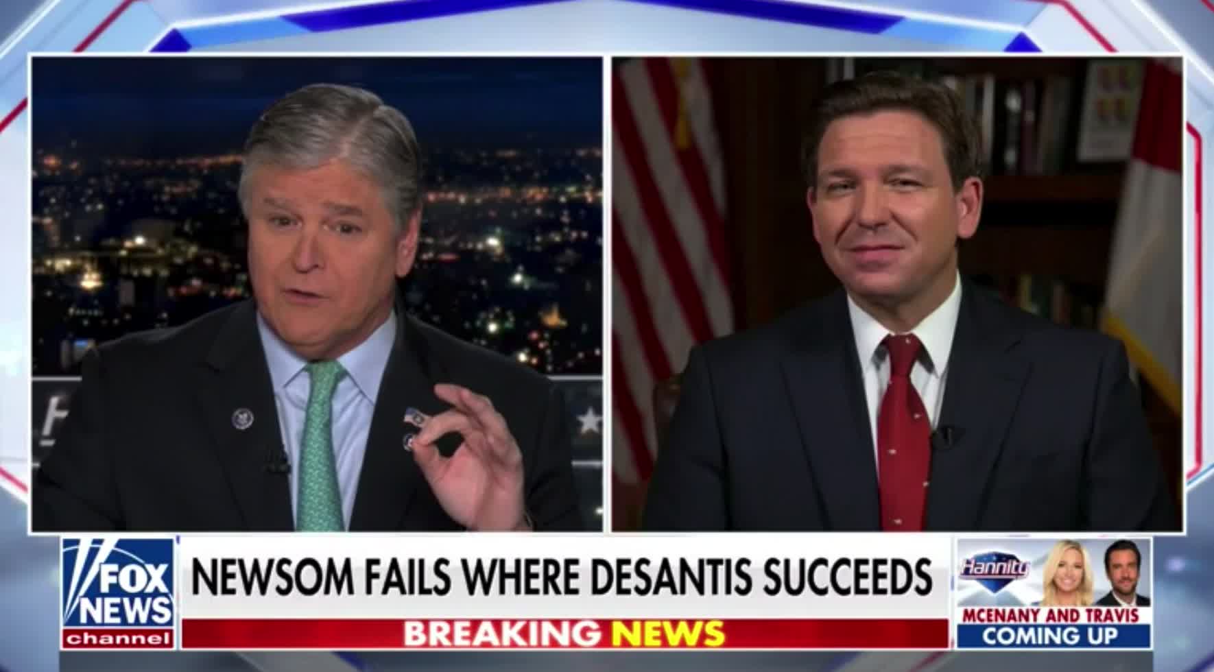 Gov. Ron DeSantis is asked whether he would debate Gavin Newsom