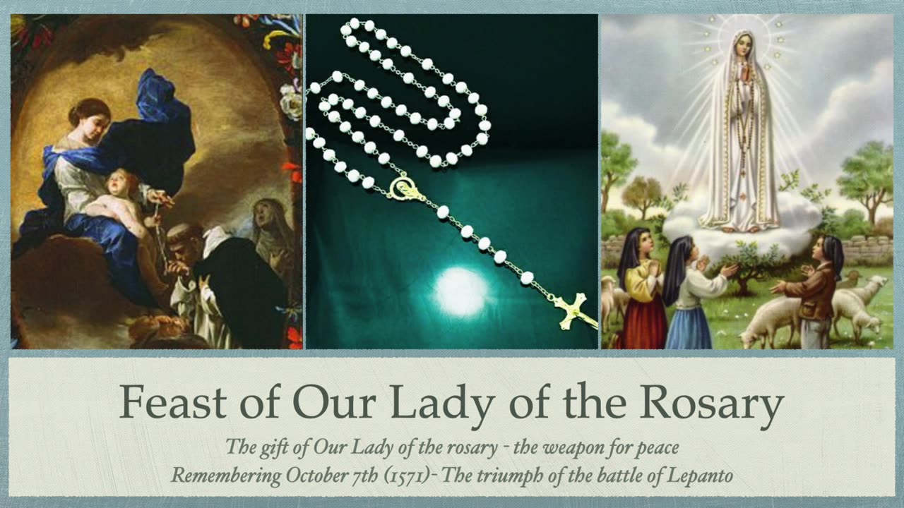 Prophetic View with CL - October 7th - Feast of Our Lady - The great Victory to remember