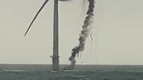 Offshore turbine struck by lightning