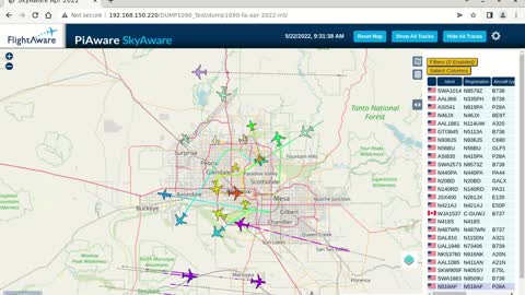 May 22nd 2022 time lapsed phoenix az air traffik