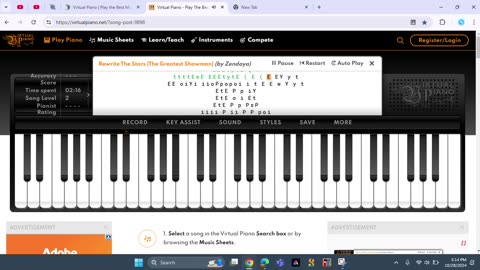 Play "Rewrite The Stars" With Me In Virtual Piano