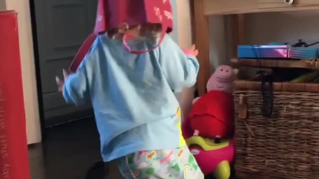 Collab copyright protection - grocery bag toddler head fall fail