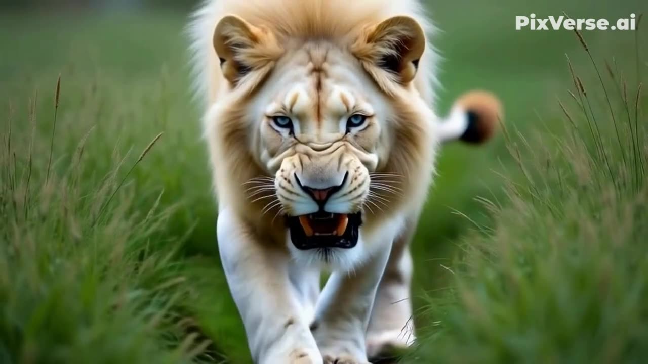 White lion roar...