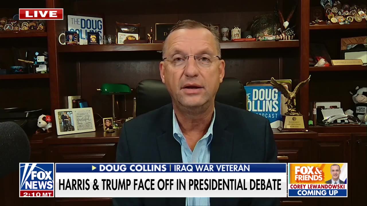 'Blatantly wrong': Doug Collins calls out ABC moderators for fact-checking Trump but not Harris