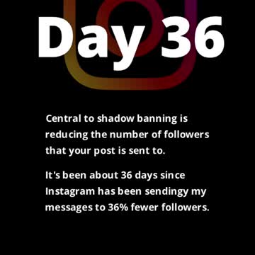 Day 36 of Instagram shadow ban