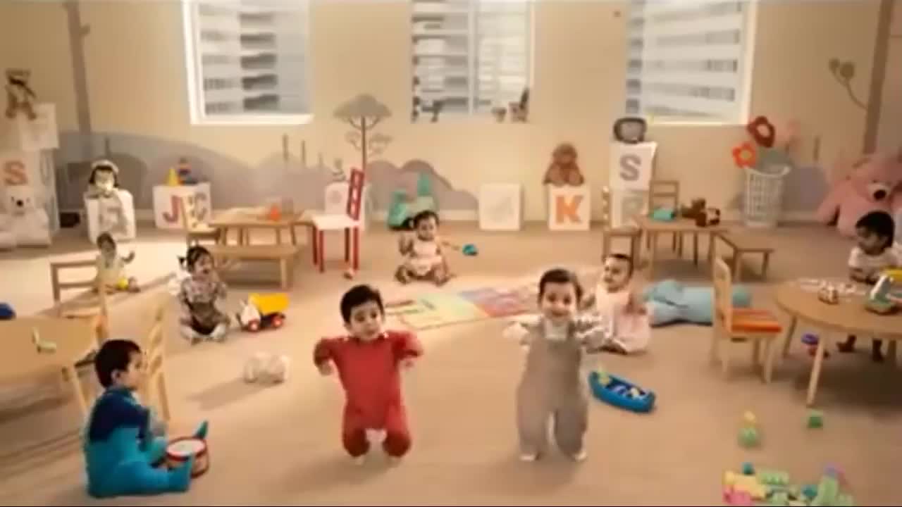 Funny baby dance