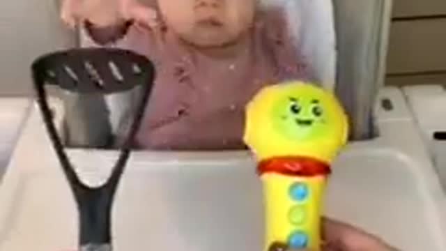 Baby chooses old stuff