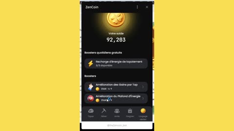 new mining mini app bot telegram zencoin