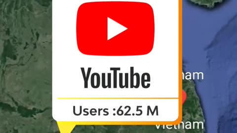 Counties with most YouTube user 2020 ,2023