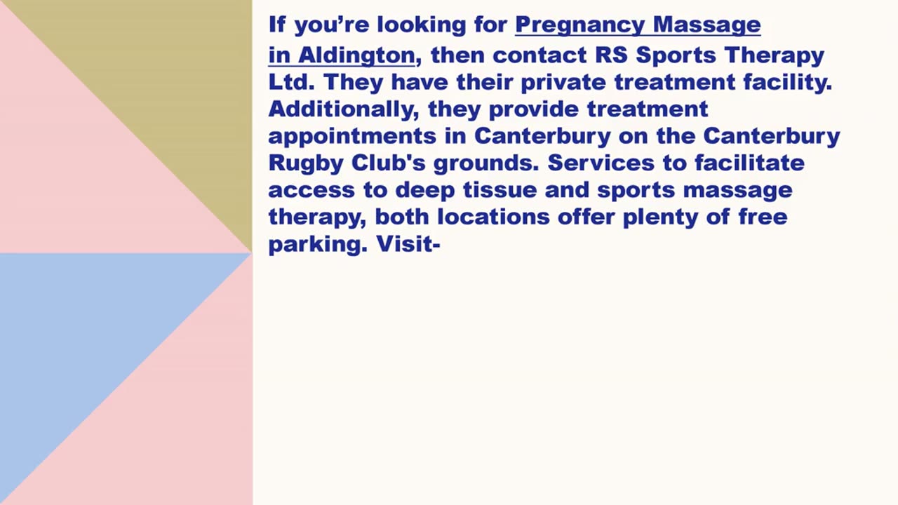 Best Pregnancy Massage in Aldington