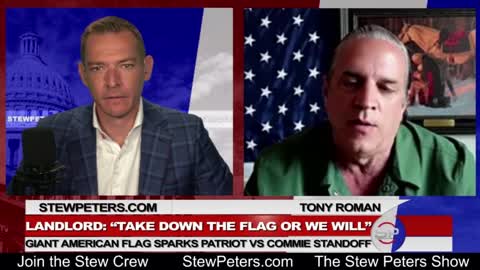 Landlord: "Take Down The Flag Or We Will" Giant American Flag Sparks Standoff