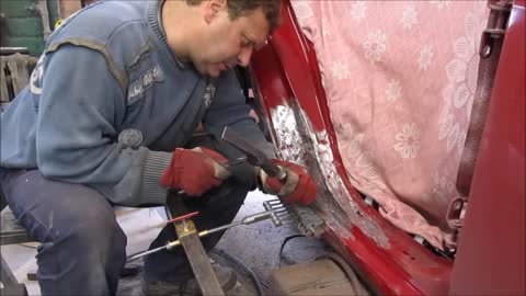 Toyota. The body side repair. Ремонт бока