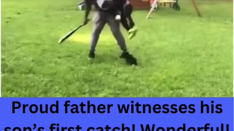 Dad sees sons first catch. Amazing!