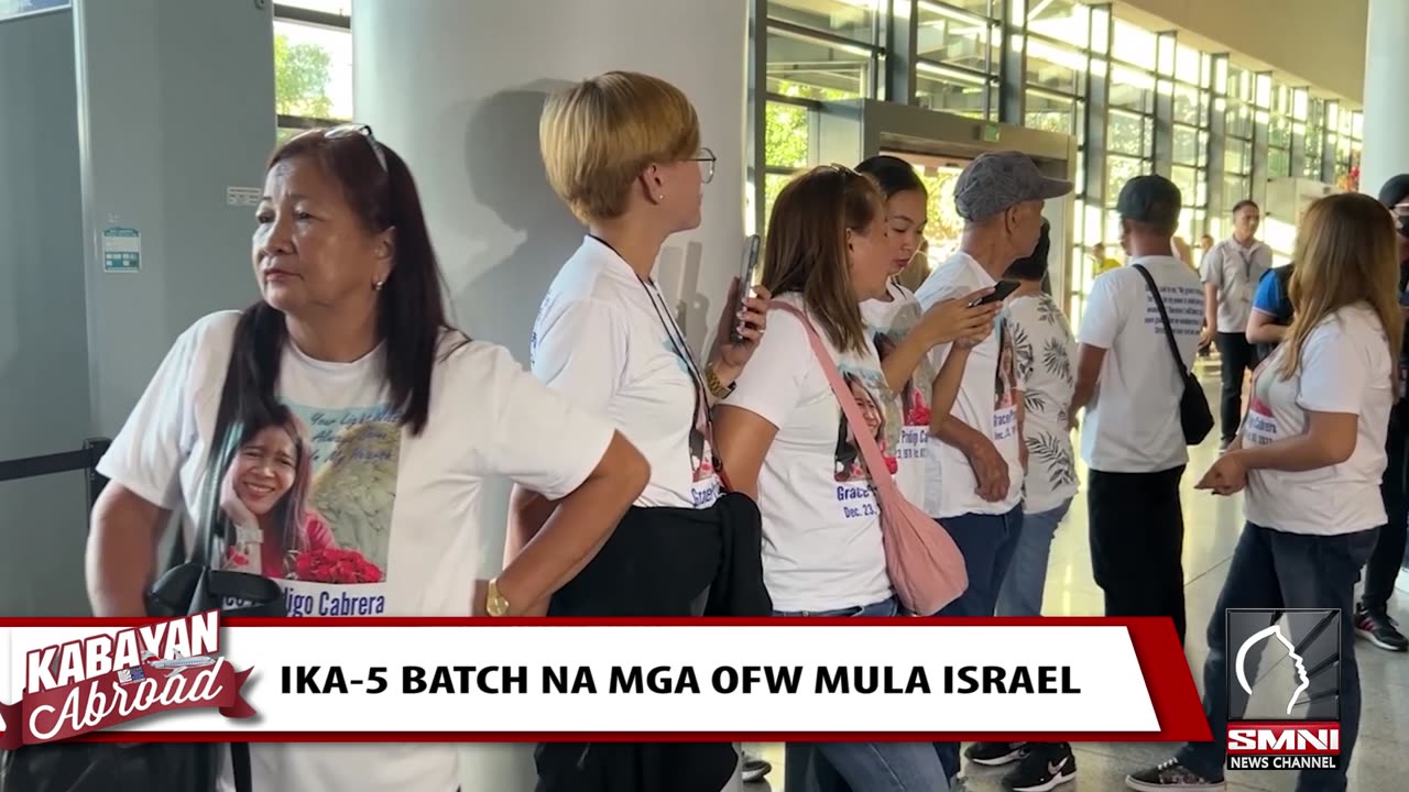 Ika-5 batch na mga OFW mula Israel, dumating na sa bansa