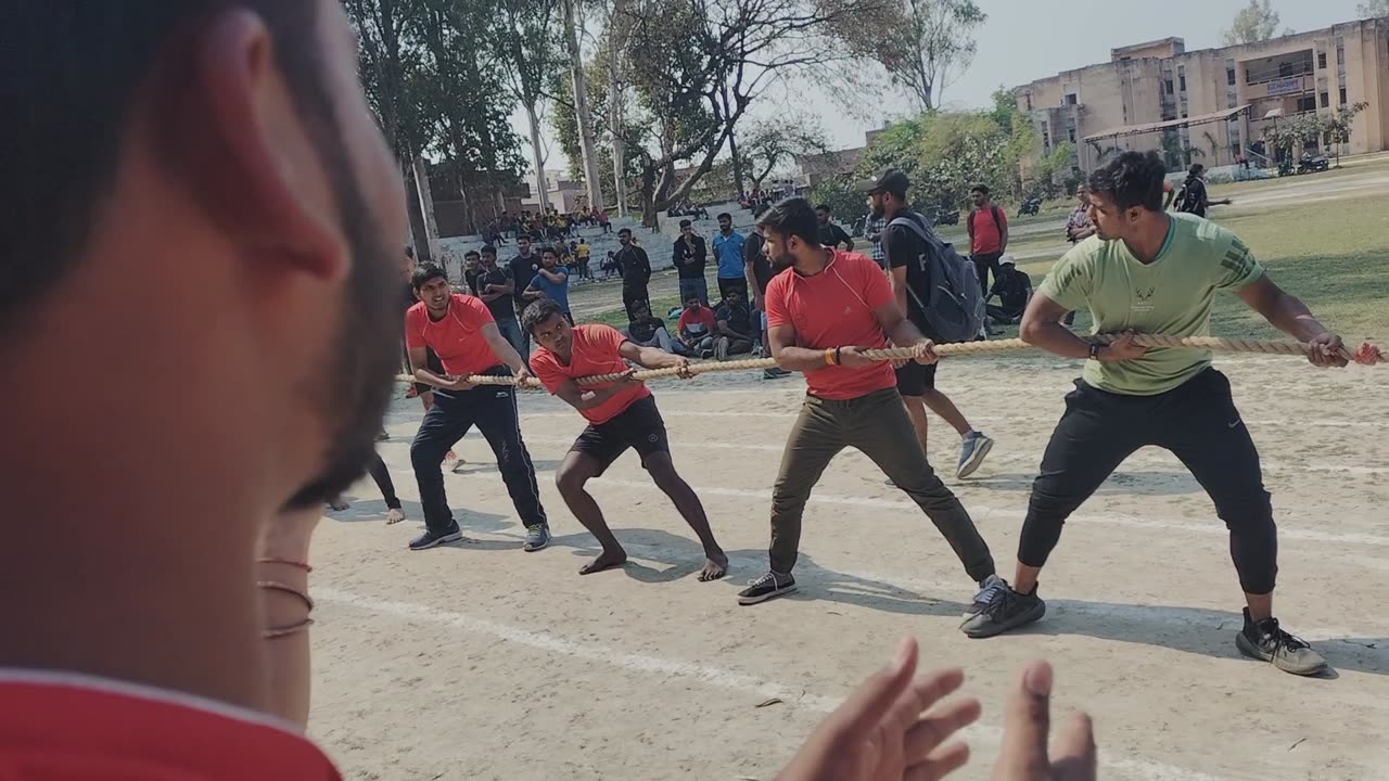 Tug of war game in college || college anual game fest