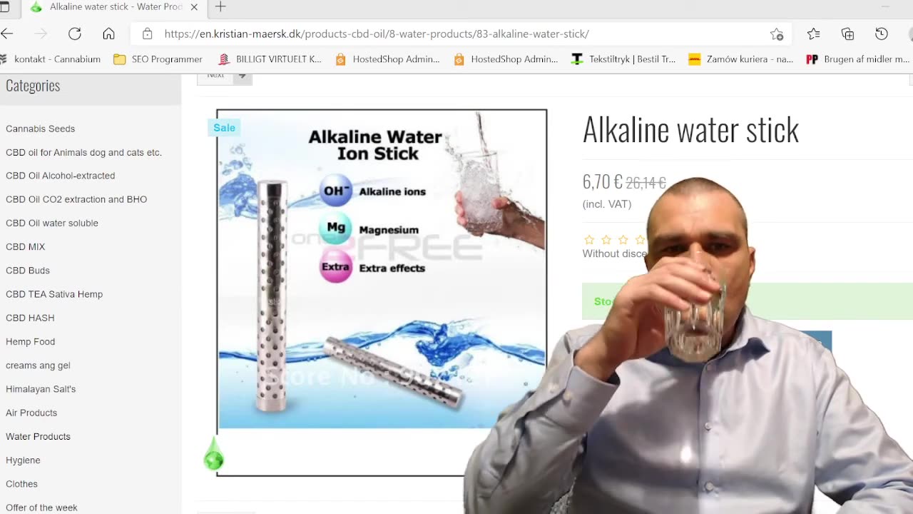 Alkaline water stick