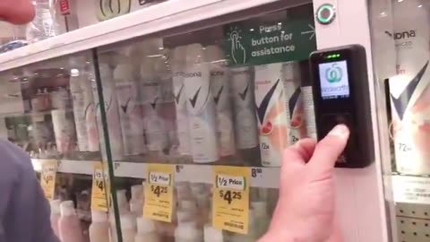 Austria Scan your fingerprint to buy deodorant or shampoo.mp4