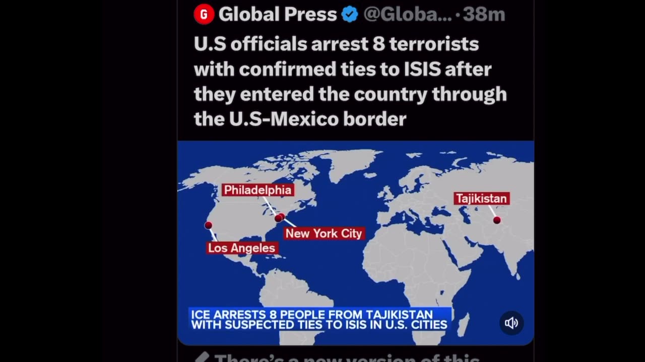 BREAKING ON X: 8 Confirmed ISIS Terrorists Arrested at US-Mexico Border