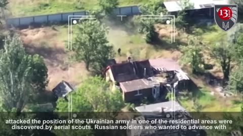 Drone shows how it stopped the attacking group of Russians
