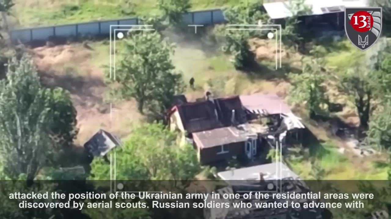Drone shows how it stopped the attacking group of Russians