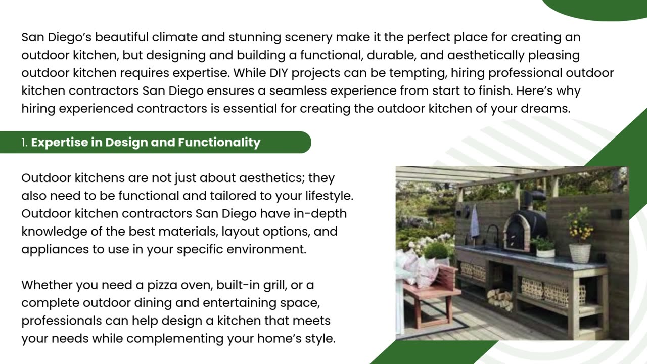 How Outdoor Kitchen Contractors in San Diego Can Help You Achieve the Perfect Backyard Kitchen