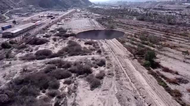 Chilean authorities investigate large sinkhole