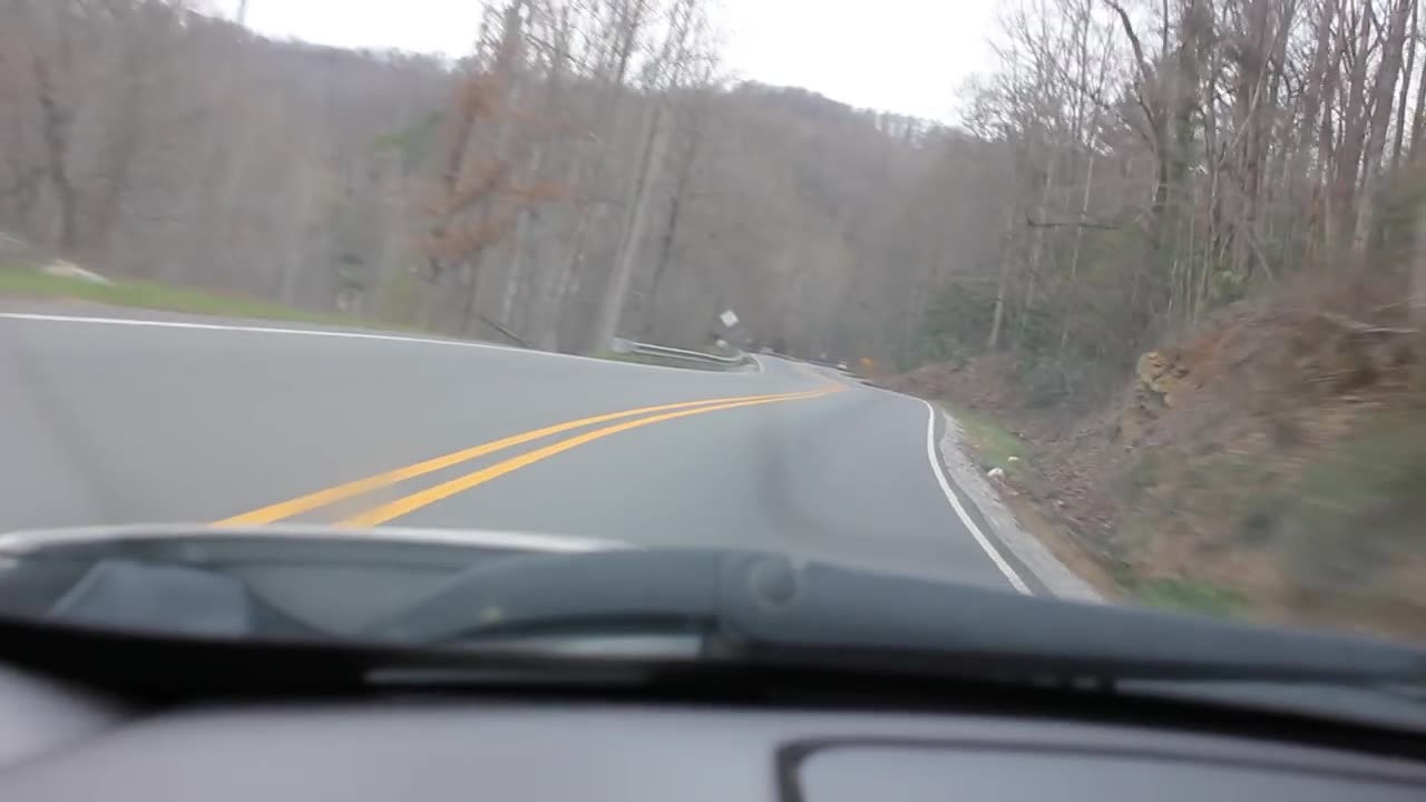 Driving up Spruce Pine Mountain, NC