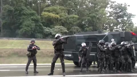 Indigenous protesters and police clash in Brazil