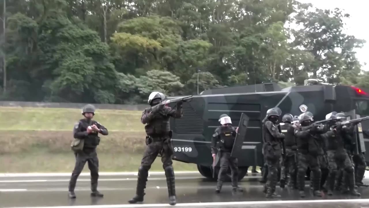 Indigenous protesters and police clash in Brazil