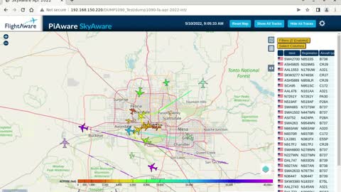 May 10th 2022 - piaware skyware time lapsed phoenix arizona