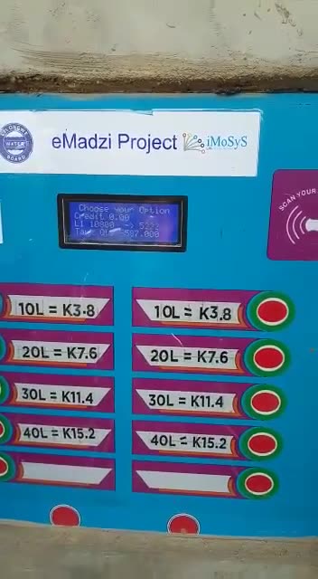 Fresh water is only available with an RFID chip